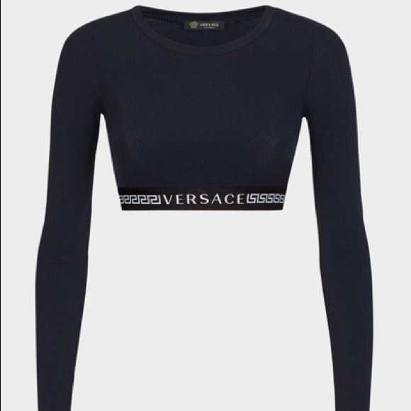versace cropped top